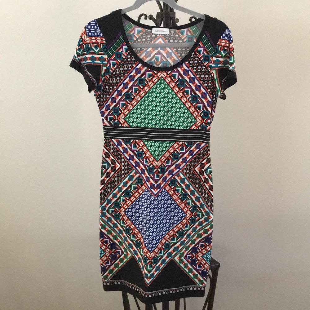 Calvin Klein printed shift dress sz 6P